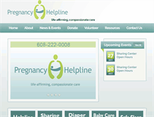 Tablet Screenshot of pregnancyhelpline.net